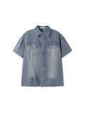 Flick Dart Denim Short Sleeve Shirt