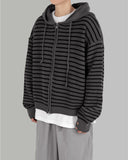 Marlon hood knit zip up