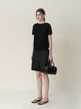 [Premium] Whole Garment Linne Round Short Sleeve Knit