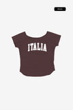 Italia applique raglan tee