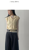 Maple Button Sleeveless Knit