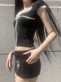 Dotoni Lace Ribbon Top
