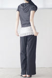 Lunine shirring layered pants