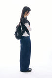 Oberon pintuck balloon denim pants