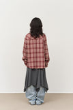 (W) Tap Striped Skirt