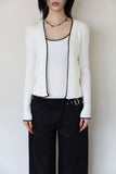 Wave sleeveless cardigan set
