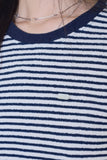 Marine terry stripe tee