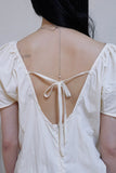 Peahen shirring balloon blouse