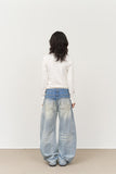 (W) Fake Dot Layered Top