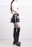 Serena Ribbon Denim Skirt