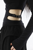 Side belt slim tee