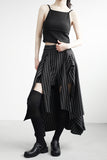 Lucky Back Slit Unbalanced Sleeveless