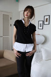 Lier Double Collar Short Sleeve Tee