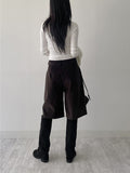 Eyelet Corduroy Bermuda Pants