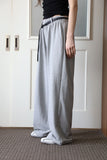 Leather belt string pants