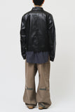Incision Leather Jacket