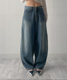 541 Rivet Balloon Wide Denim Pants