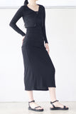 Nail Run Long Sleeveless One Piece + Cardigan Set