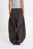 Moren three-tuck brushed wide pants