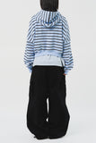 (W) Mush Striped Zip Hoodie