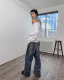 ONE-SHOULDER LONG SLEEVE T-SHIRT