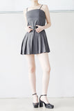 Elfin Belted Pleated One Piece