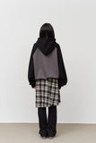 (W) Kite Cutting Checked Skirt