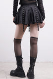 Pia Unbalanced Belt Skirt