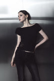 Noir Lace Slash Tee