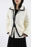 Carrie Color Matching Collar Cardigan