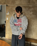 Lao Flag Hooded Zip-Up