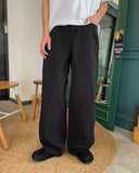 Wide leg denim pants