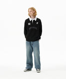 TRACK COLLAR SWEATSHIRT