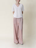 [Premium] Whole Garment Modern V-neck Short Sleeve Knit