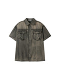 Flick Dart Denim Short Sleeve Shirt