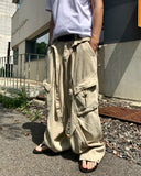 Belted Dyeing Cargo Pocket Pants