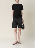 [Premium] Whole Garment Linne Round Short Sleeve Knit