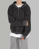 Marlon hood knit zip up