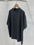 Cut Off Pigment Crop Short Sleeve T-Shirt