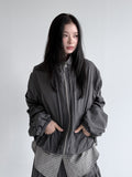 SHIRRING POCKET ZIP JACKET