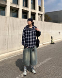 Side Tuck Bermuda Denim