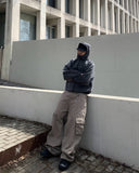 Curved Incision Cargo Pants
