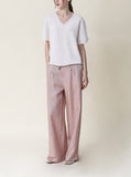 [Premium] Whole Garment Modern V-neck Short Sleeve Knit