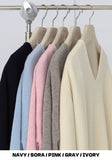 [Premium] Sensi Whole Garment Crop V-Neck Knit