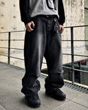 Curve Line Tuck Denim