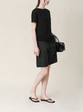 [Premium] Whole Garment Linne Round Short Sleeve Knit