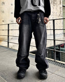 Curve Line Tuck Denim