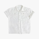 Stripe denim roll-up shirt jacket