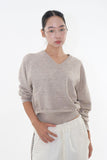 Sober wool v-neck knit