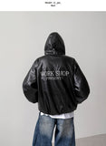 Symposium Hood Leather Jacket